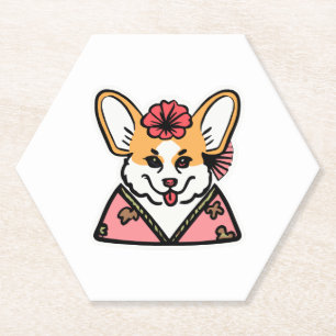Geisha Corgi Dog Lover Welsh Untersetzer