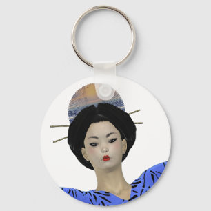 Geisha Customizable Schlüsselanhänger