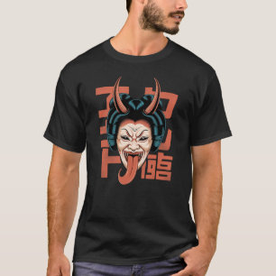 Geisha-Dämon aus Japan mit langer Zunge T-Shirt