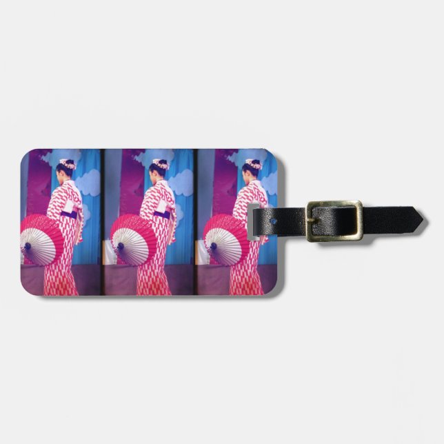 Geisha Dance Gepäckanhänger (Vorderseite horizontal)