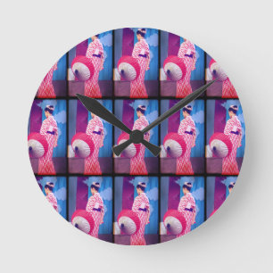 Geisha Dance Runde Wanduhr