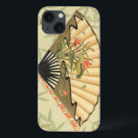 Geisha Fan with Leaves and Floral Print Case-Mate iPhone Hülle<br><div class="desc">This beautiful print has a geisha fan featured prominently against a background of floating leaves. The fan also has a lovely and stylish floral design on it. Fans of Asian art should add this to their collection!</div>