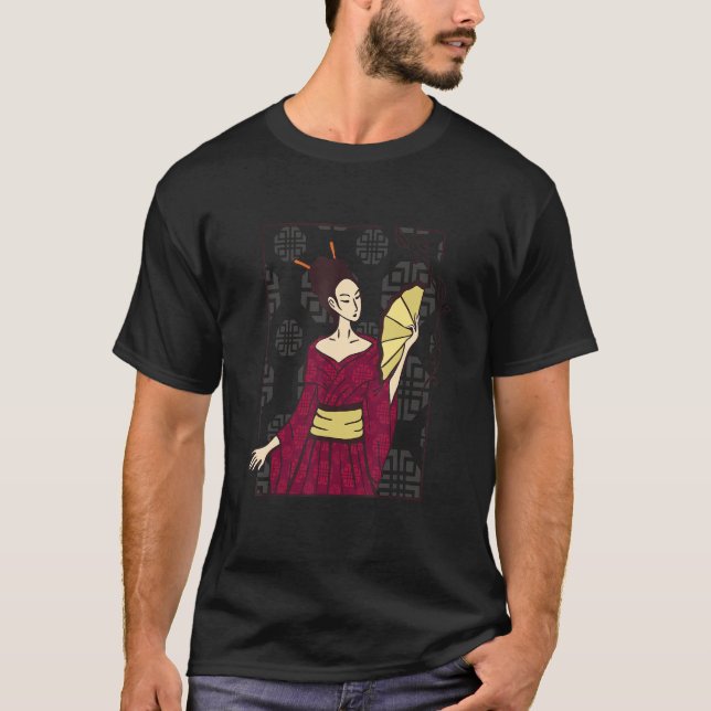 Geisha Frauen Japanisch Beautiful Smart T-Shirt (Vorderseite)