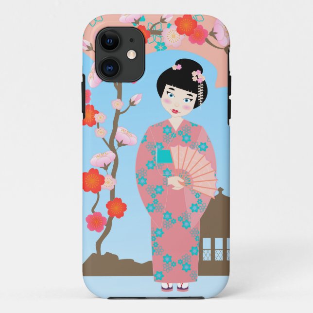Geisha-Geburtstagsparty Case-Mate iPhone Hülle (Rückseite)
