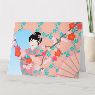 Geisha-Geburtstagsparty Karte