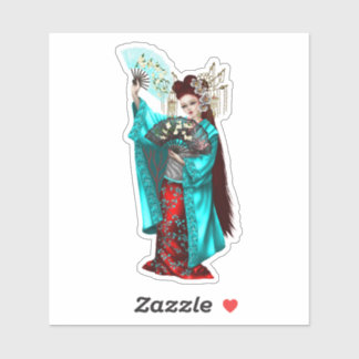 Geisha Girl Aufkleber
