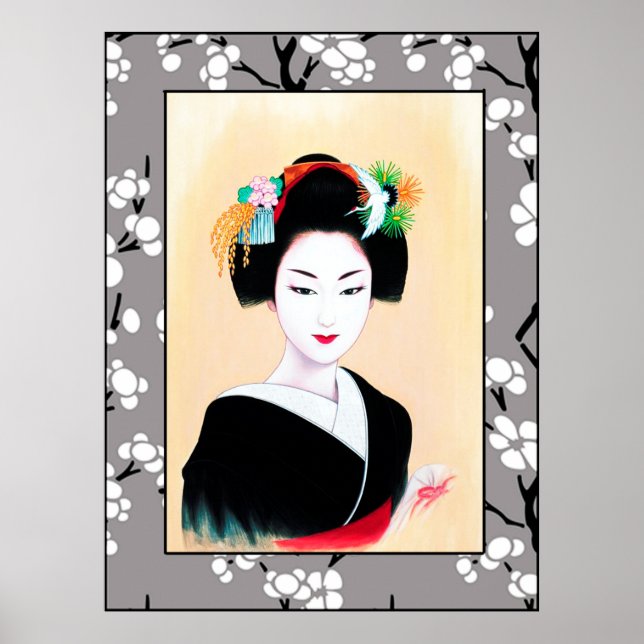 Geisha Girl Blossom Poster (Vorne)