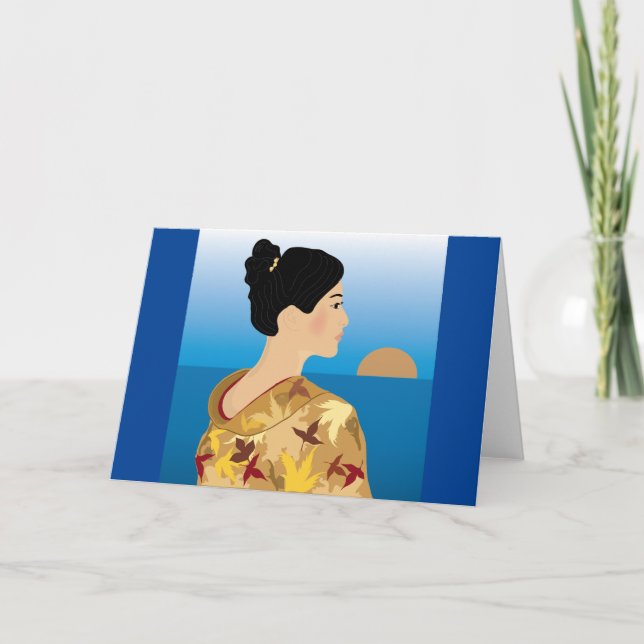 Geisha Girl Grußkarten Karte (Vorderseite)