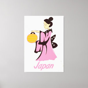 Geisha Girl Japan Vintage Reiseplakat Leinwanddruck