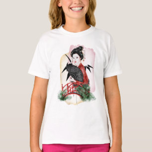 Geisha Girl Japanese Artwork T-Shirt
