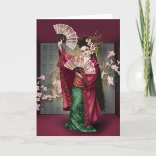 Geisha Girl Toutes les occasions Carte de voeux
