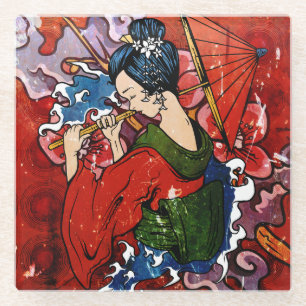 Geisha Glasuntersetzer