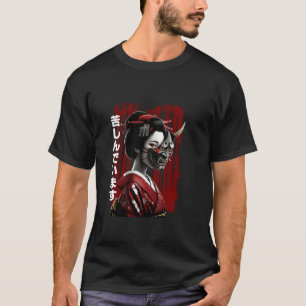 Geisha Hannya Noh-Maske Oni-Ästhetik Japanische Gr T-Shirt