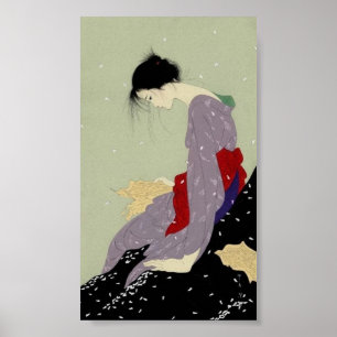 Geisha im Winter Poster