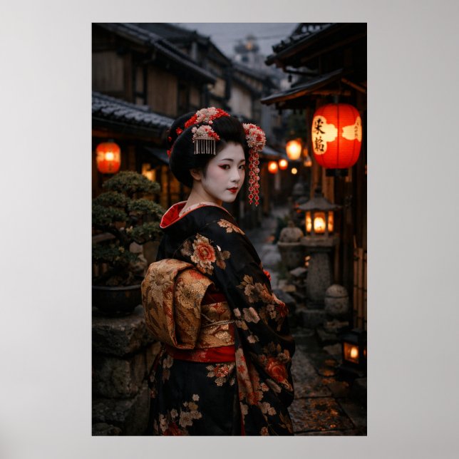 Geisha in Kyoto Poster (Vorne)