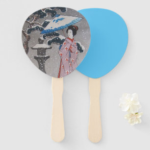 Geisha in Snow Fächer