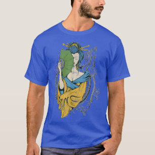 Geisha Japan Girl Tokio Japanischer Art Retro Vint T-Shirt