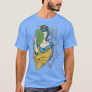 Geisha Japan Girl Tokio Japanischer Art Retro Vint T-Shirt