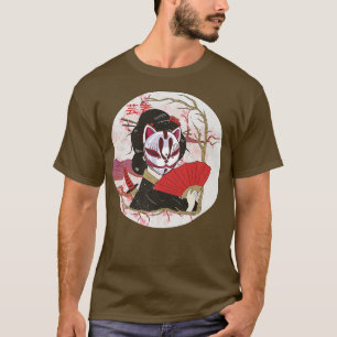 Geisha Japanisch Kawaii Geisha Girl Sakura Cherry  T-Shirt