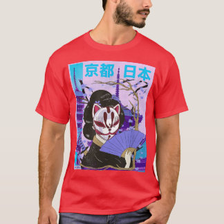 Geisha Japanisch Kawaii Sakura Cherry Blossom Samu T-Shirt