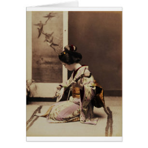 Geisha japonais jouant le shamisen