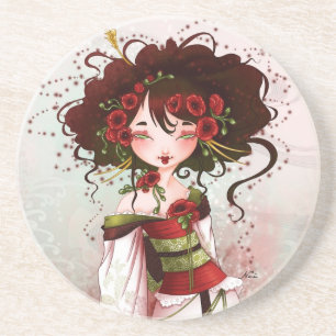 Geisha Klatschmohn Untersetzer