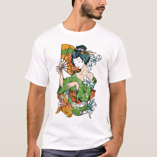Geisha-Kunst Grafikdruck auf Anfrage T-Shirt