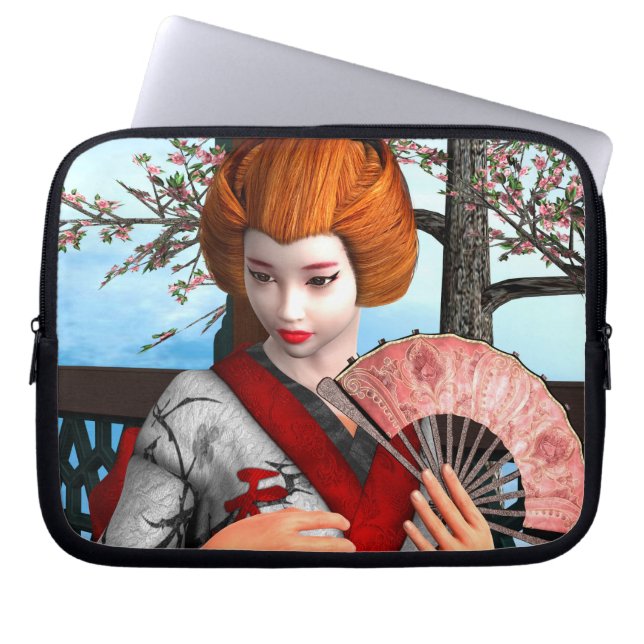 Geisha Laptopschutzhülle (Vorderseite)