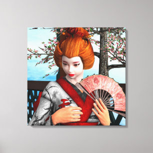 Geisha Leinwanddruck