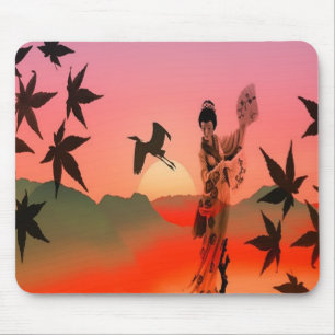Geisha-Mädchen Mousepad