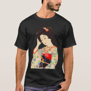 Geisha Maiko Kimono Japan Japan Malerei Kawase T-Shirt