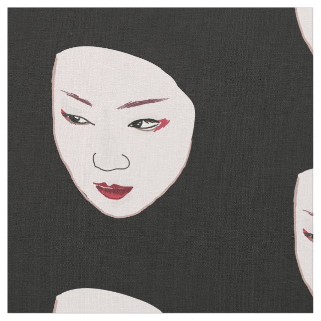 Geisha-Maske Stoff (Nahaufnahme)
