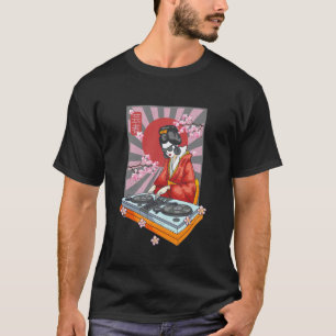 Geisha mit Plattenspieler Traditionelle japanische T-Shirt