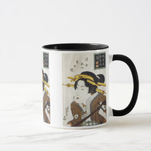 Geisha mit Samisan, Eisen, 1826 Tasse & Steins