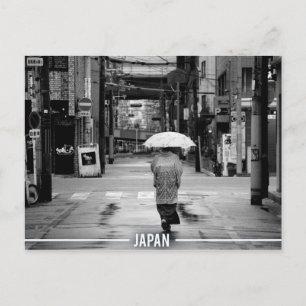 Geisha mit Schirm, Kyoto Streets Japan Postkarte