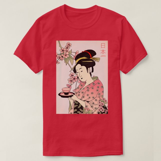 Geisha mit Tee (Design vorne)