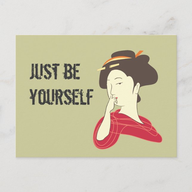 Geisha Nose Picking Postkarte (Vorderseite)
