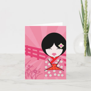 Geisha Notecard - Blank Karte