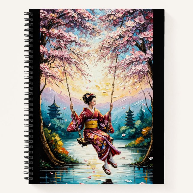 Geisha on Swing Notizbuch (Vorderseite)