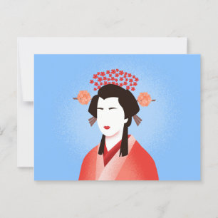 Geisha Postkarte