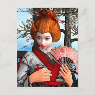 Geisha Postkarte