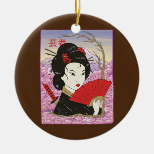 Geisha Samurai Japan Culture Japanisch Kawaii Keramik Ornament