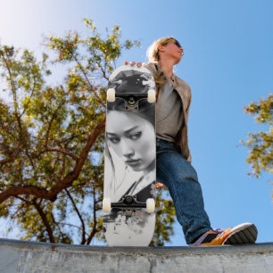 Geisha Schwarze Tinte Skateboard