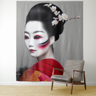 Geisha Tapestry Wandteppich