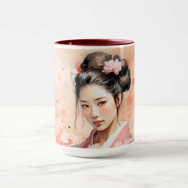 Geisha Tasse - japanisches Design Haiku-Kaffee-Mor (Zentrum)