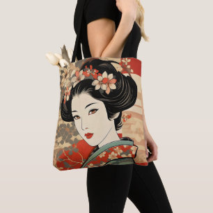 Geisha Traditional Ukiyo-e Tasche