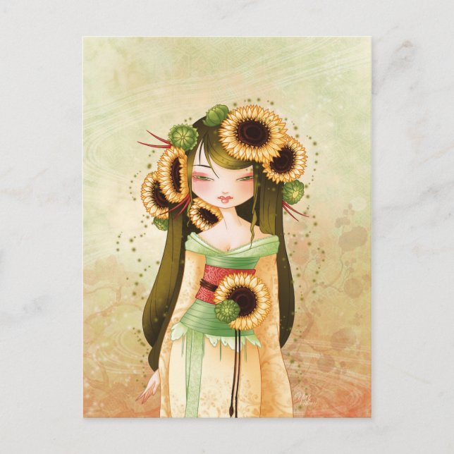 Geisha Trounesco Postkarte (Vorderseite)