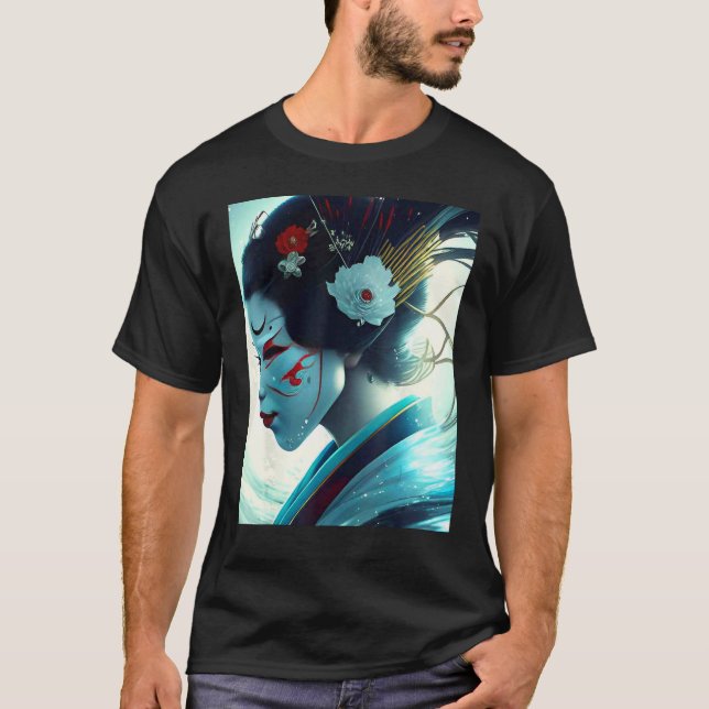 Geisha with mask T-Shirt (Vorderseite)