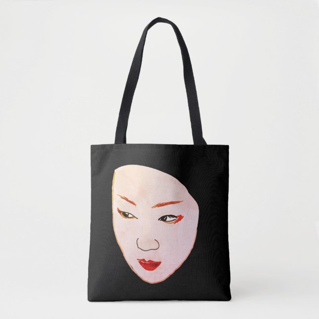 Geisha Woman Face Tasche (Vorderseite)