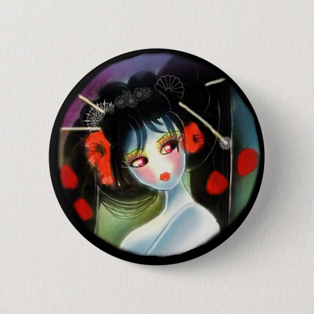 Geishapoppy Button (Vorderseite)